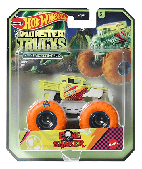 Bone Shaker Monster Trucks Glow In The Dark Vehículo Carrito Bone Shaker
