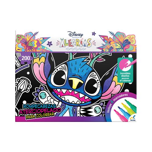Rompecabezas  Aterciopelado Para Colorear Disney Alegrías 200 Pzas  JCA-3572