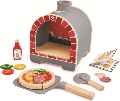 Set Infantil Horno De Pizza De Madera Con Sonido Y Luz E3236
