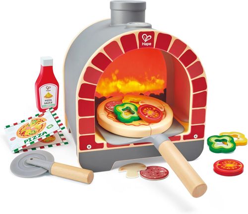 Set Infantil Horno De Pizza De Madera Con Sonido Y Luz E3236