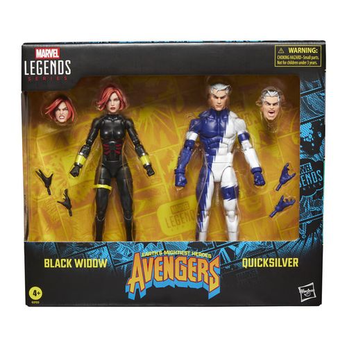 PREVENTA Marvel Legends Series, Black Widow y Quicksilver, Avengers: The Crossing G2122