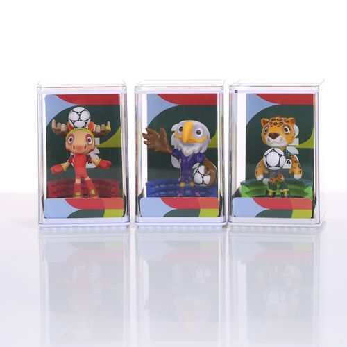 Tripack Figuras Mascotas Coleccionables Mundial Fifa  JT2601